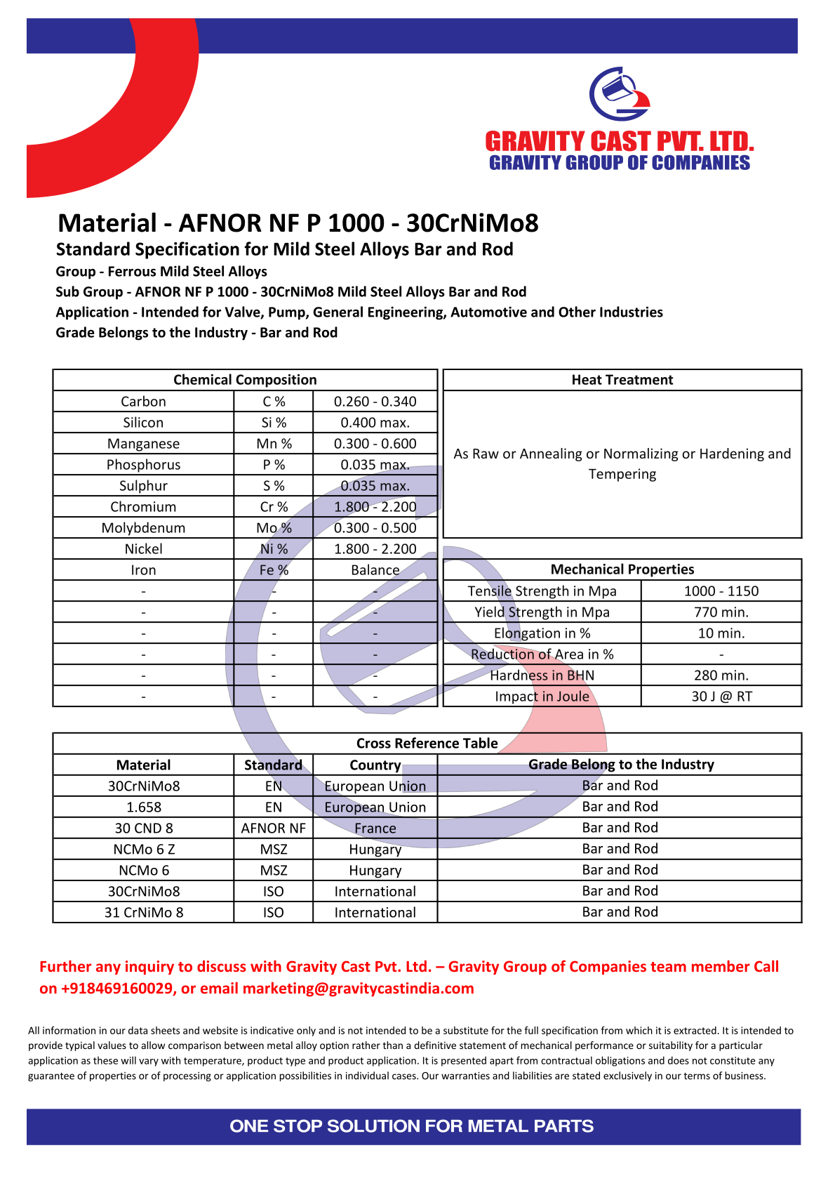 AFNOR NF P 1000 - 30CrNiMo8.pdf